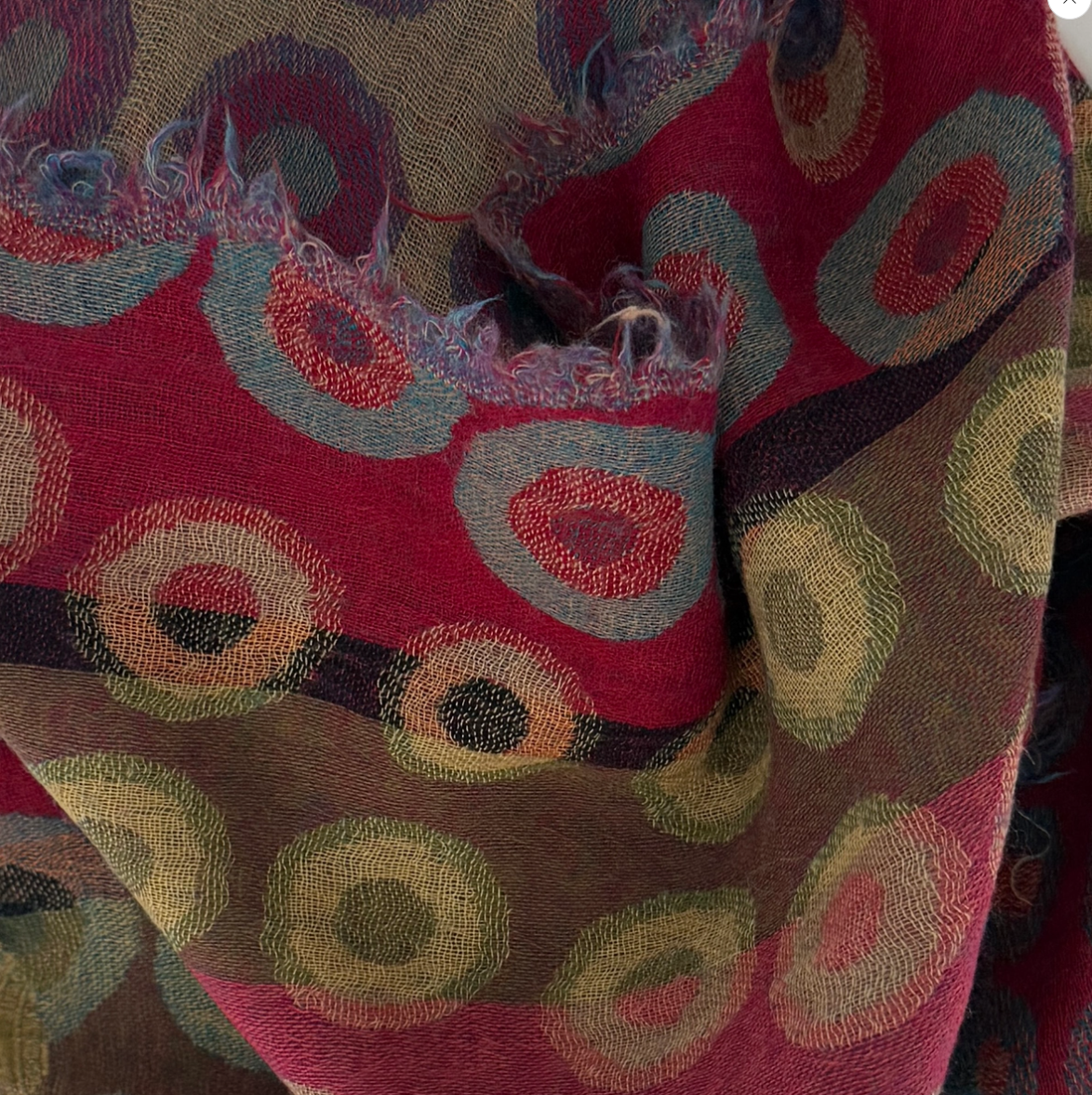 Woven Wool Scarf Reds India