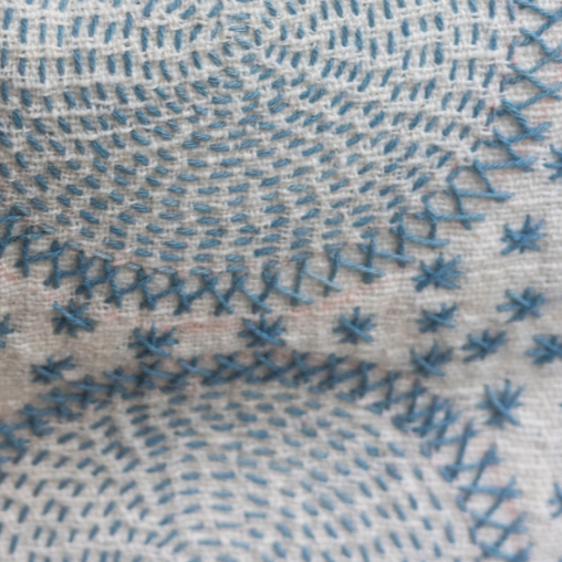 Handwoven Doi Saket Sundial Cotton Pillow Laos-Thailand (18x18)