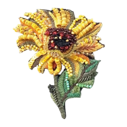 Embroidered Brooch - Sunflower India