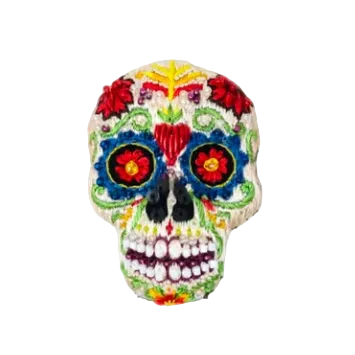 Embroidered Brooch India - Sugar Skull