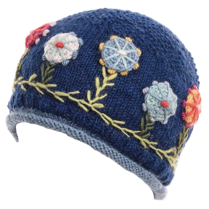 Wool Knit Blue Hat Nepal