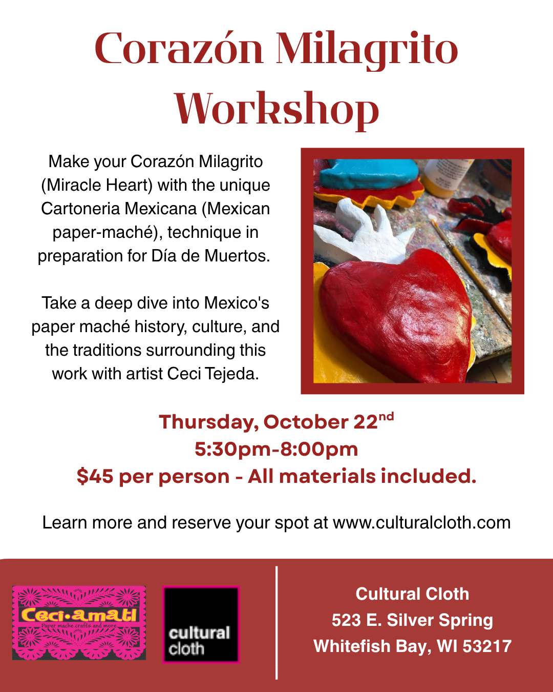 Corazón Milagrito Workshop
