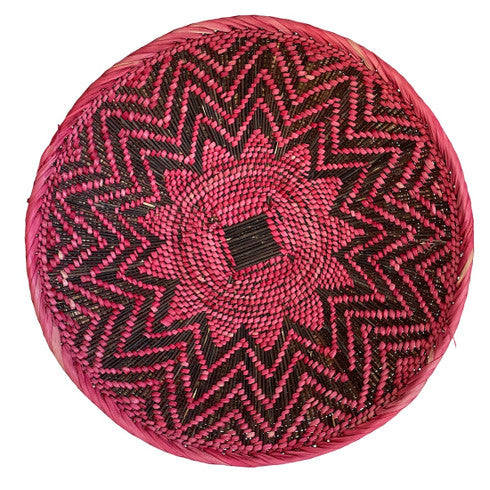 Handmade Batonga Twig and Palm Leaf Basket Zambia